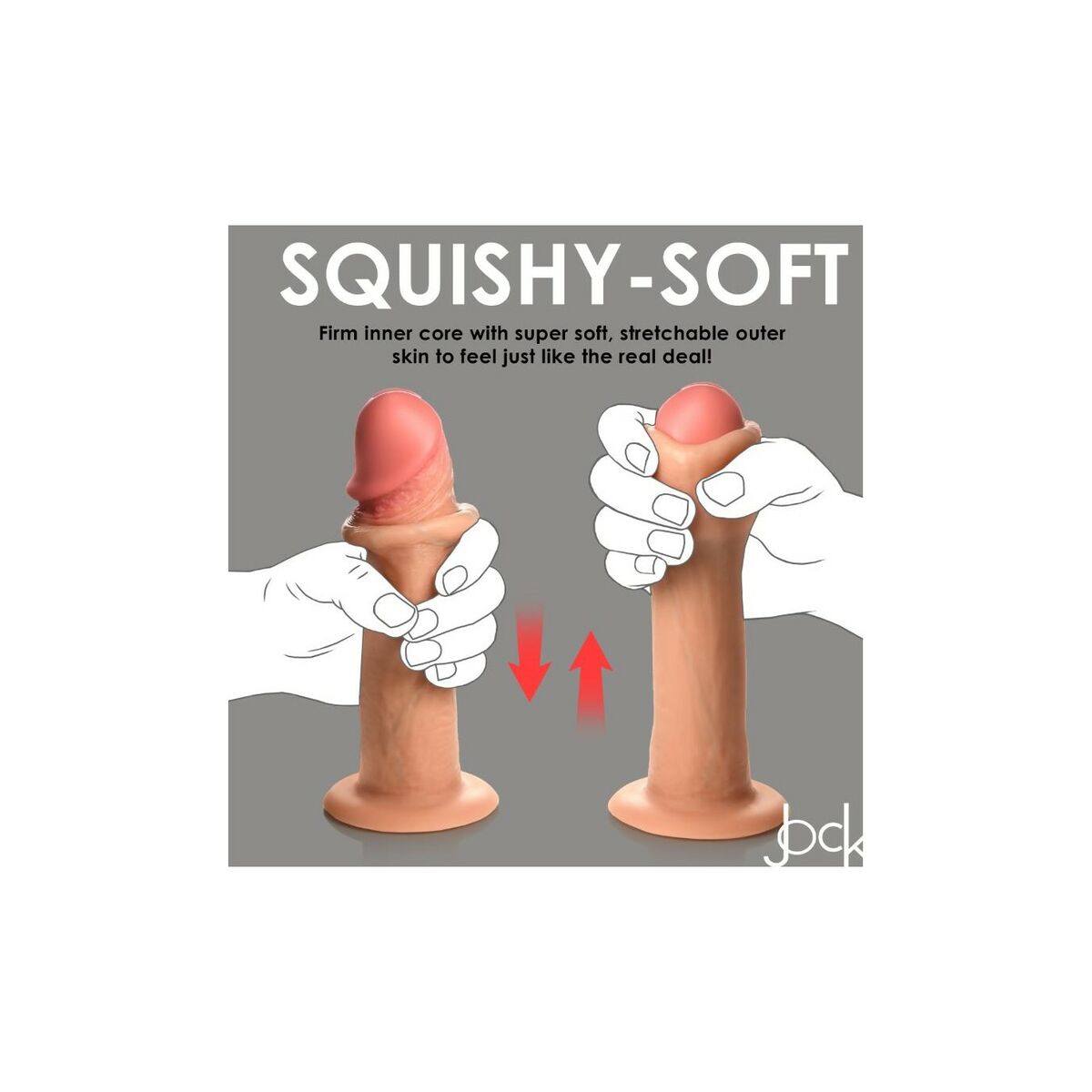 Realistisk dildo XR Silikon Naturell 20,32 cm - 4