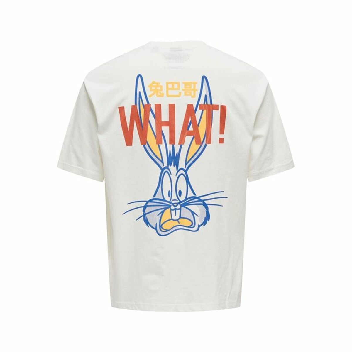 T-shirt med kortärm Herr Only & Sons Onslooney Rlx Vit - 2