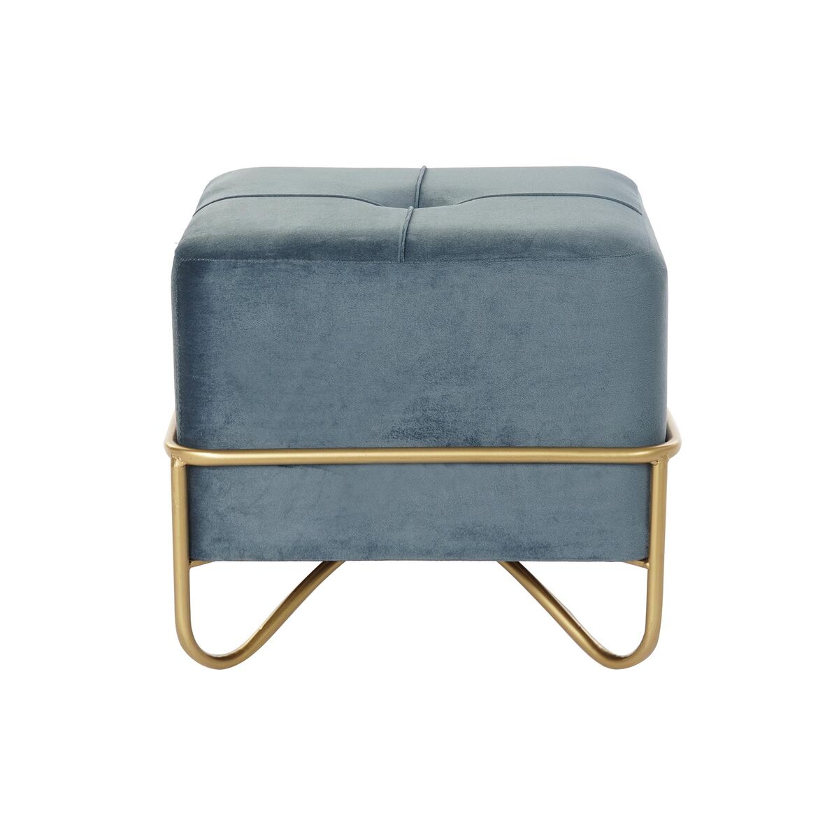Sittpall DKD Home Decor 8424001850921 Blå Multicolour Gyllene Skum Metall Trä MDF 42 x 42 x 38 cm - 5