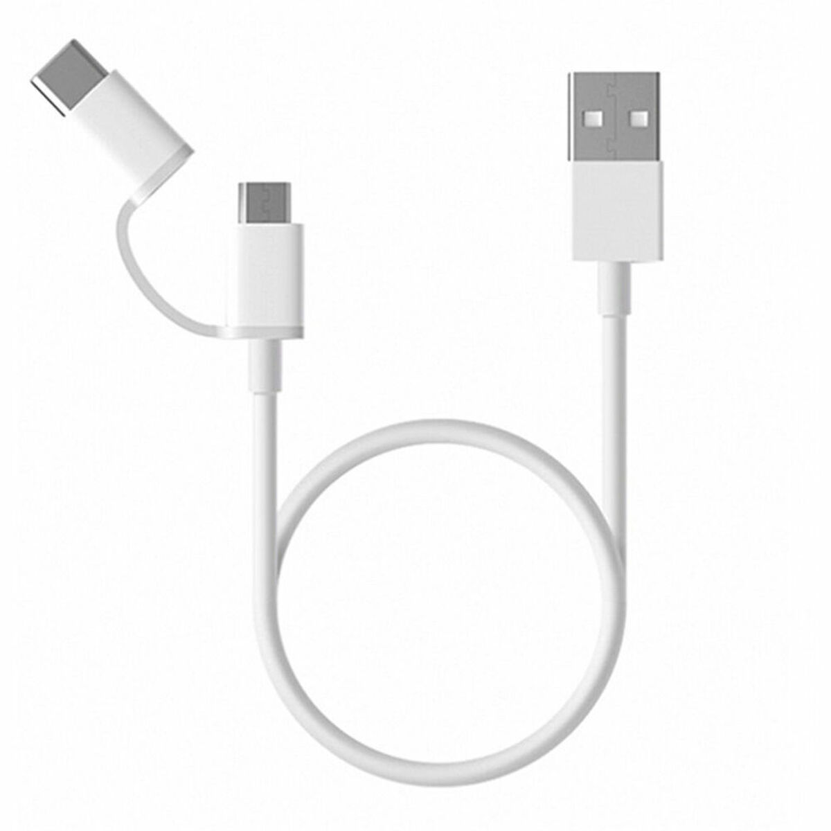 USB-kabel till mikro-USB och USB C Xiaomi SJX01ZM Vit