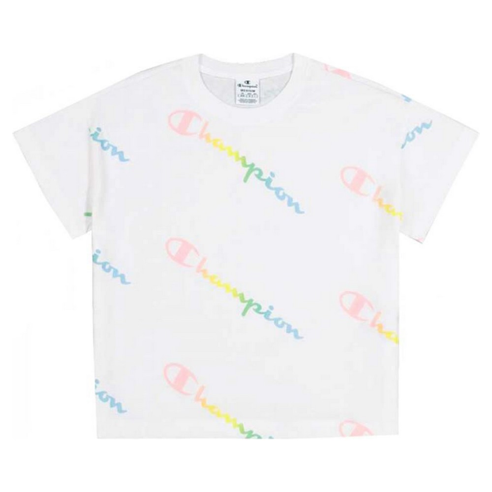 T-shirt med kortärm Herr Champion Crewneck Croptop Storlek L Vit