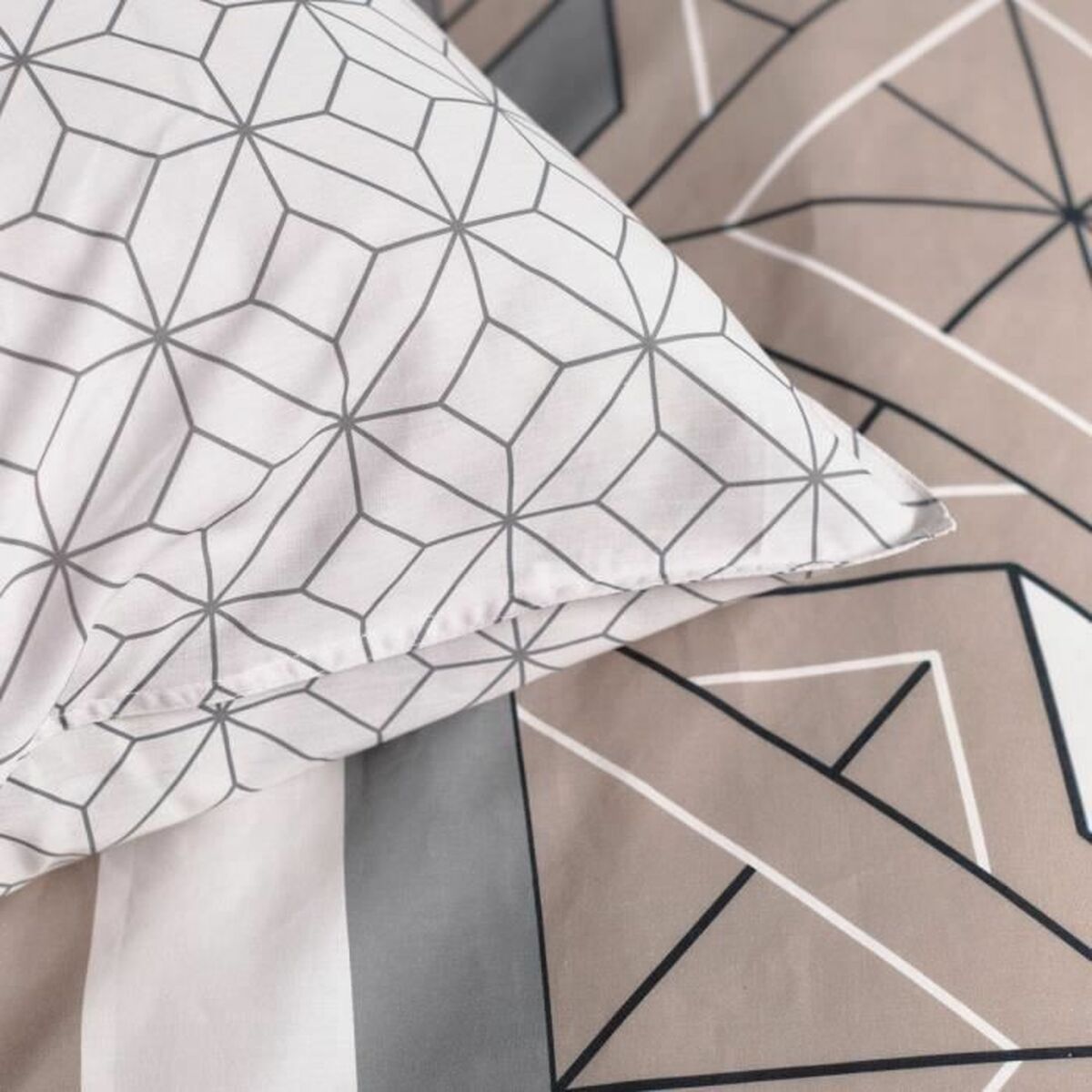 Täckslagsset TODAY Beige 240 x 200 cm Geometrisk - 2