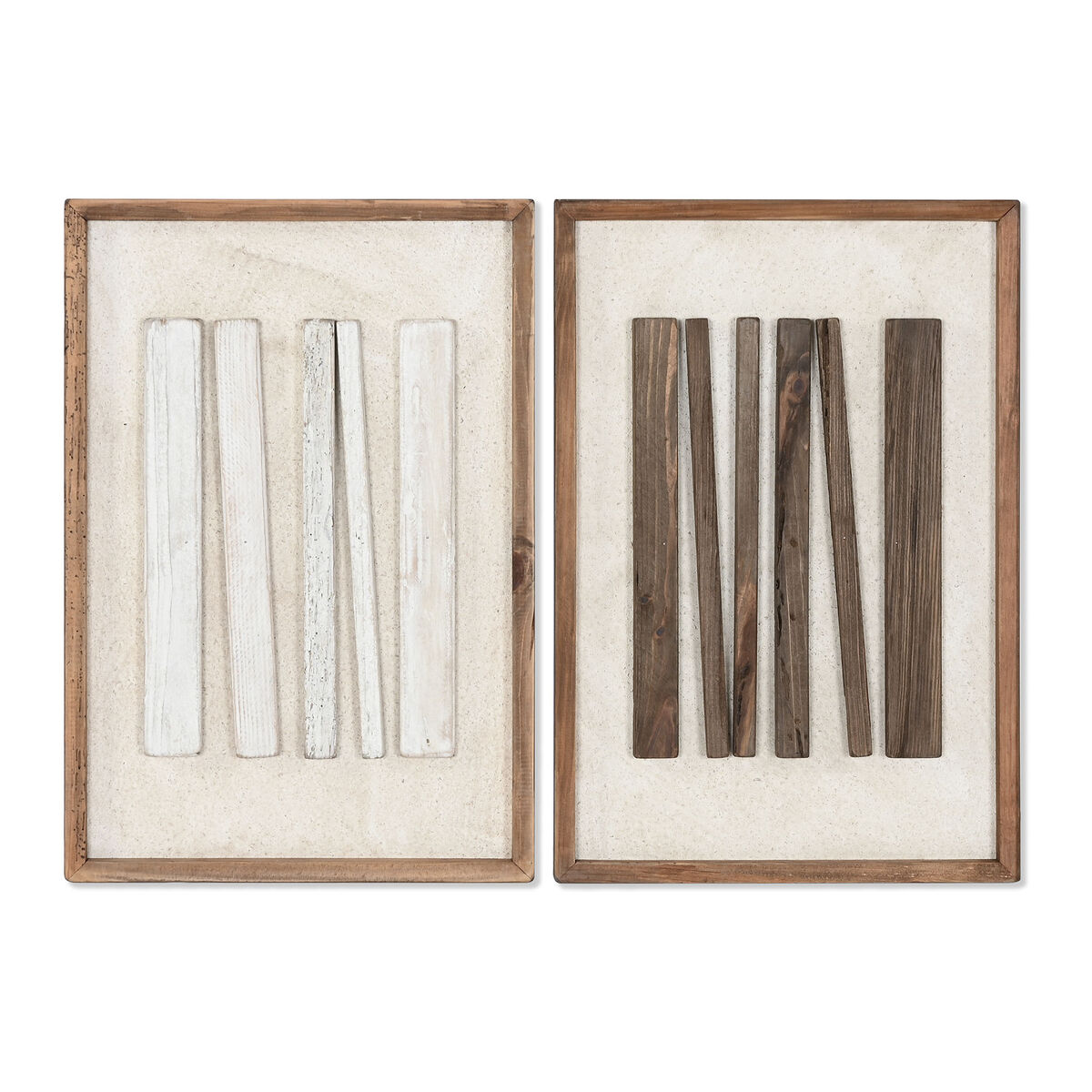 Tavla Home ESPRIT Furu Återvunnet Trä 42,5 x 4 x 62,5 cm 44 x 6 x 64 cm