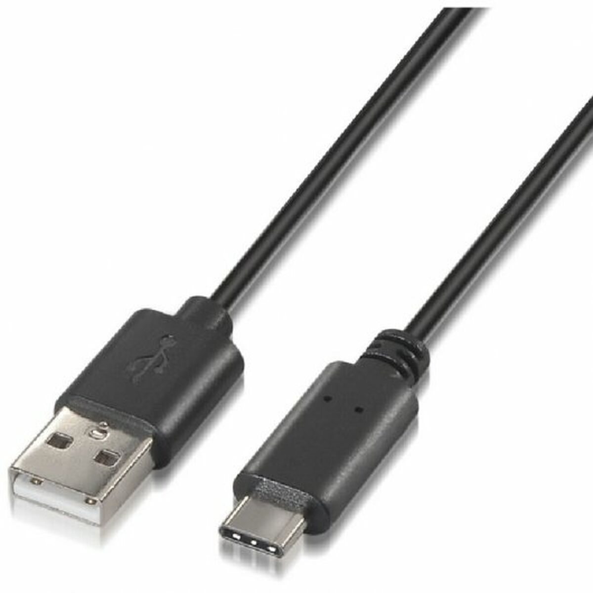 USB A till USB-C Kabel NANOCABLE 10.01.2102 Svart 2 m