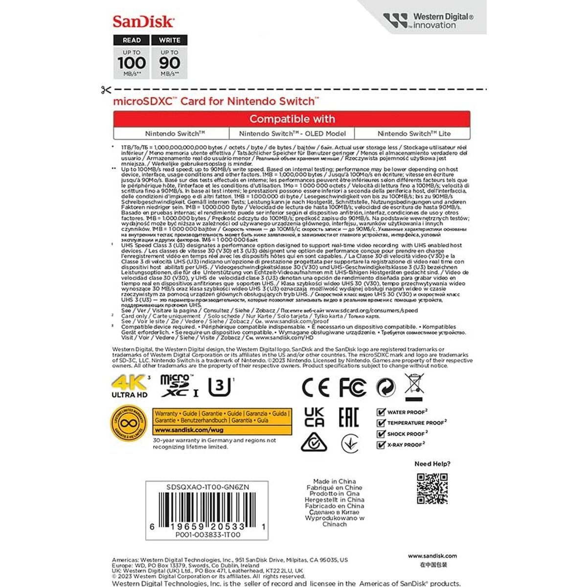 Minneskort Micro SDXC SanDisk SDSQXAO-1T00-GN6ZN 1 TB - 3