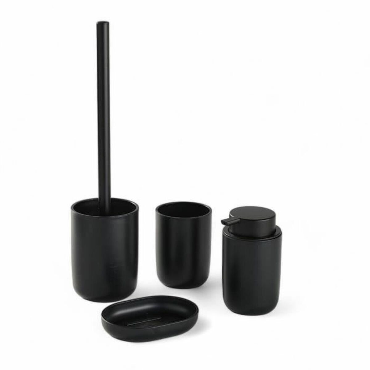 Badkit TODAY HOY Svart Plast Modern 4 Delar (4 antal)