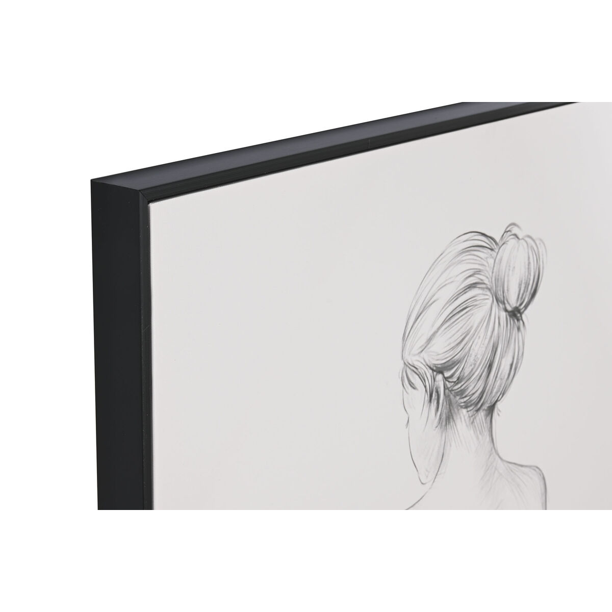 Kanvas Home ESPRIT Vit Svart Grå Kvinna Modern 82,3 x 4,5 x 102,3 cm 82,5 x 4,5 x 102,5 cm (2 antal) - 4