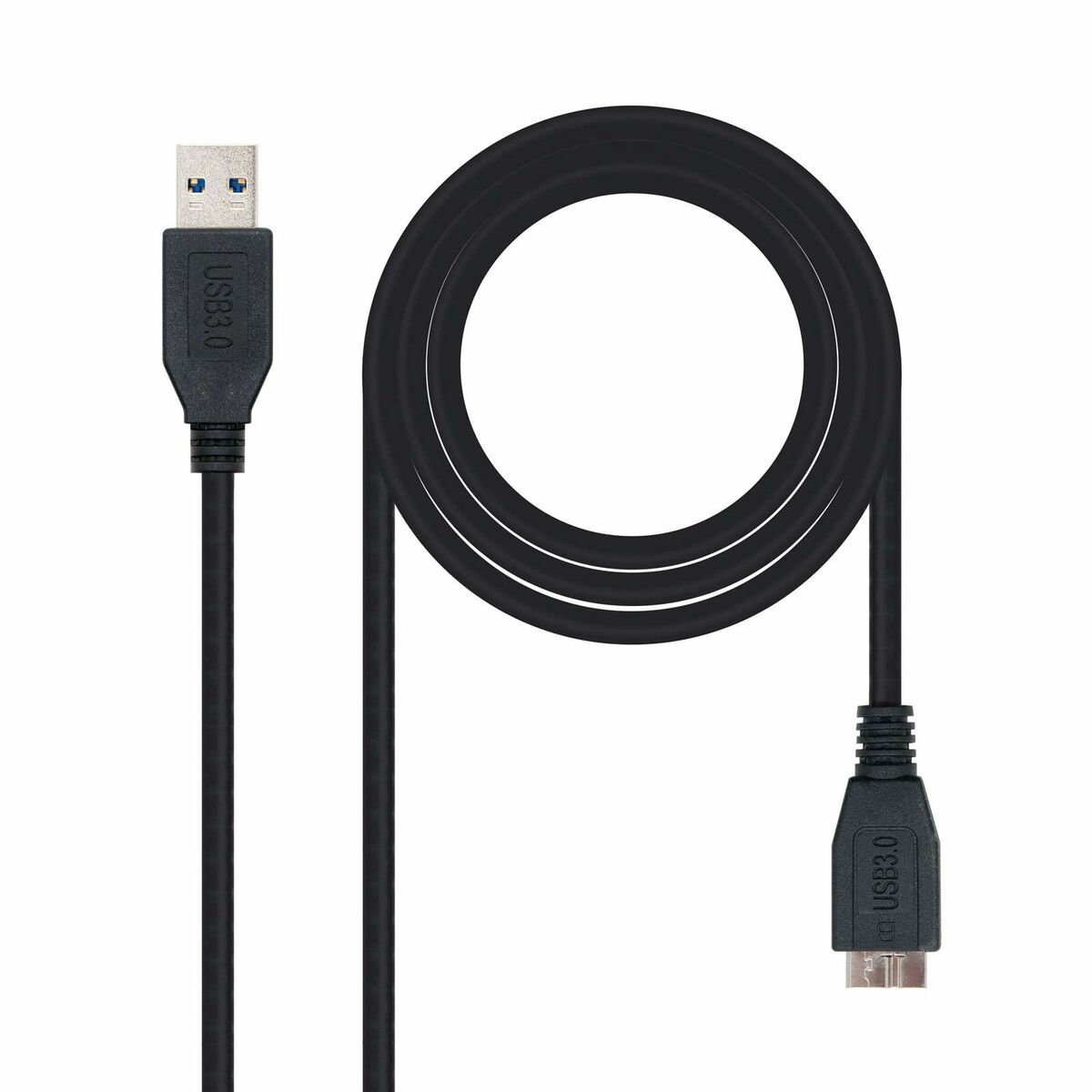 USB 3.0 A till Micro USB B Kabel NANOCABLE 10.01.1102-BK Svart 2 m - 3