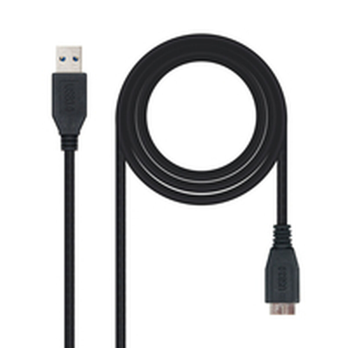USB 3.0 A till Micro USB B Kabel NANOCABLE 10.01.1102-BK Svart 2 m - 2