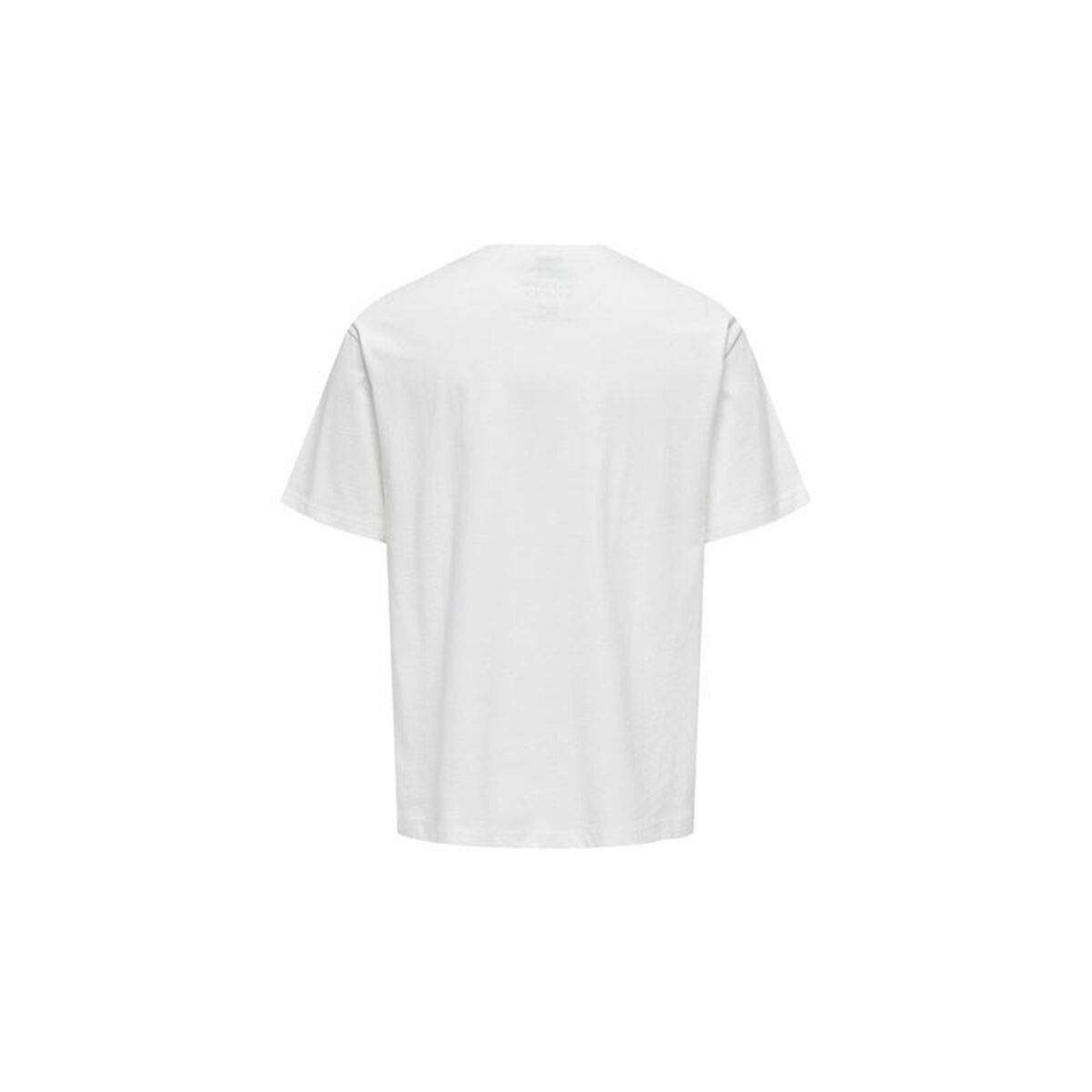 T-shirt med kortärm Herr Only & Sons Mickey Rlx Cloud Dancer Vit - 2