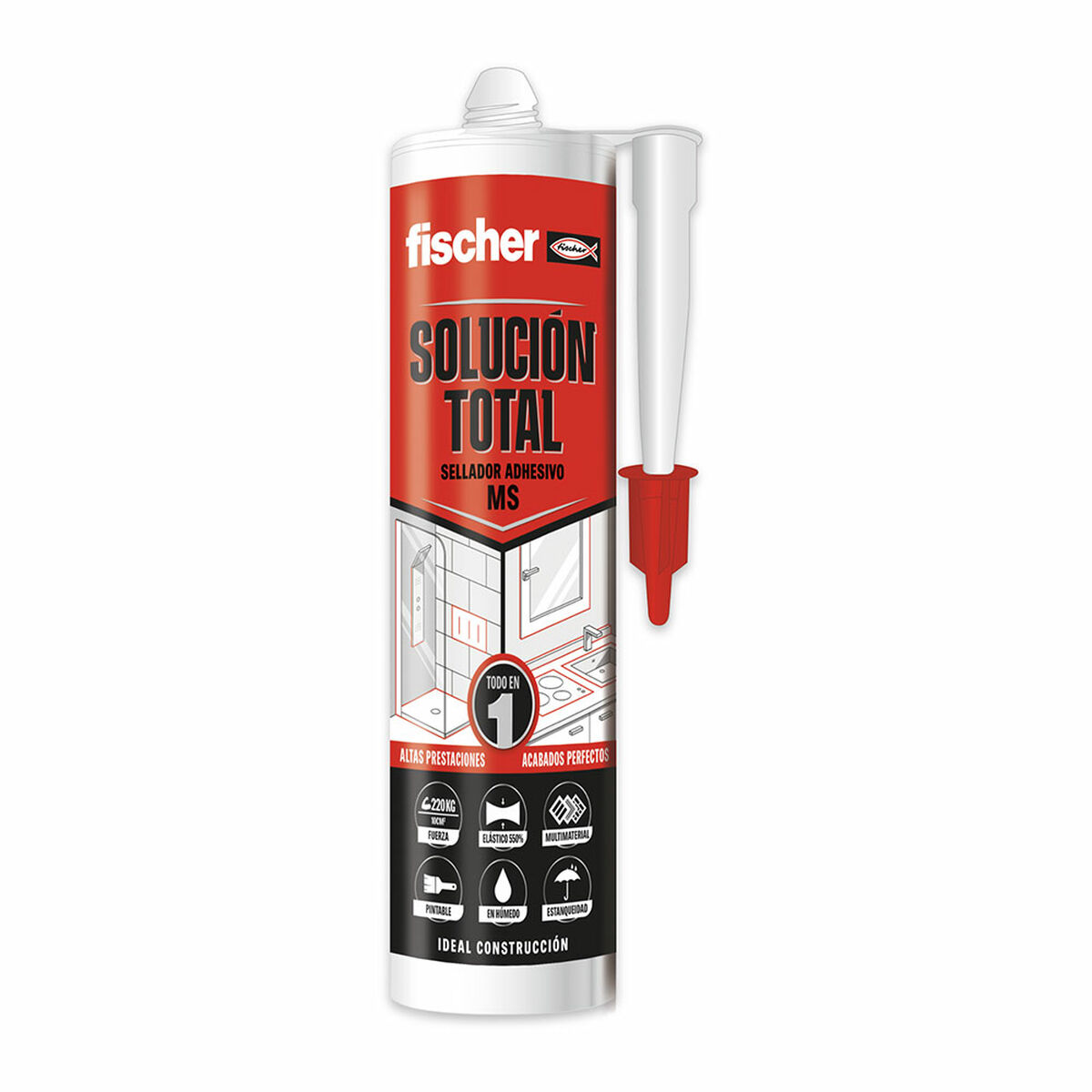 Förseglare/självhäftning Fischer 290 ml Transparent