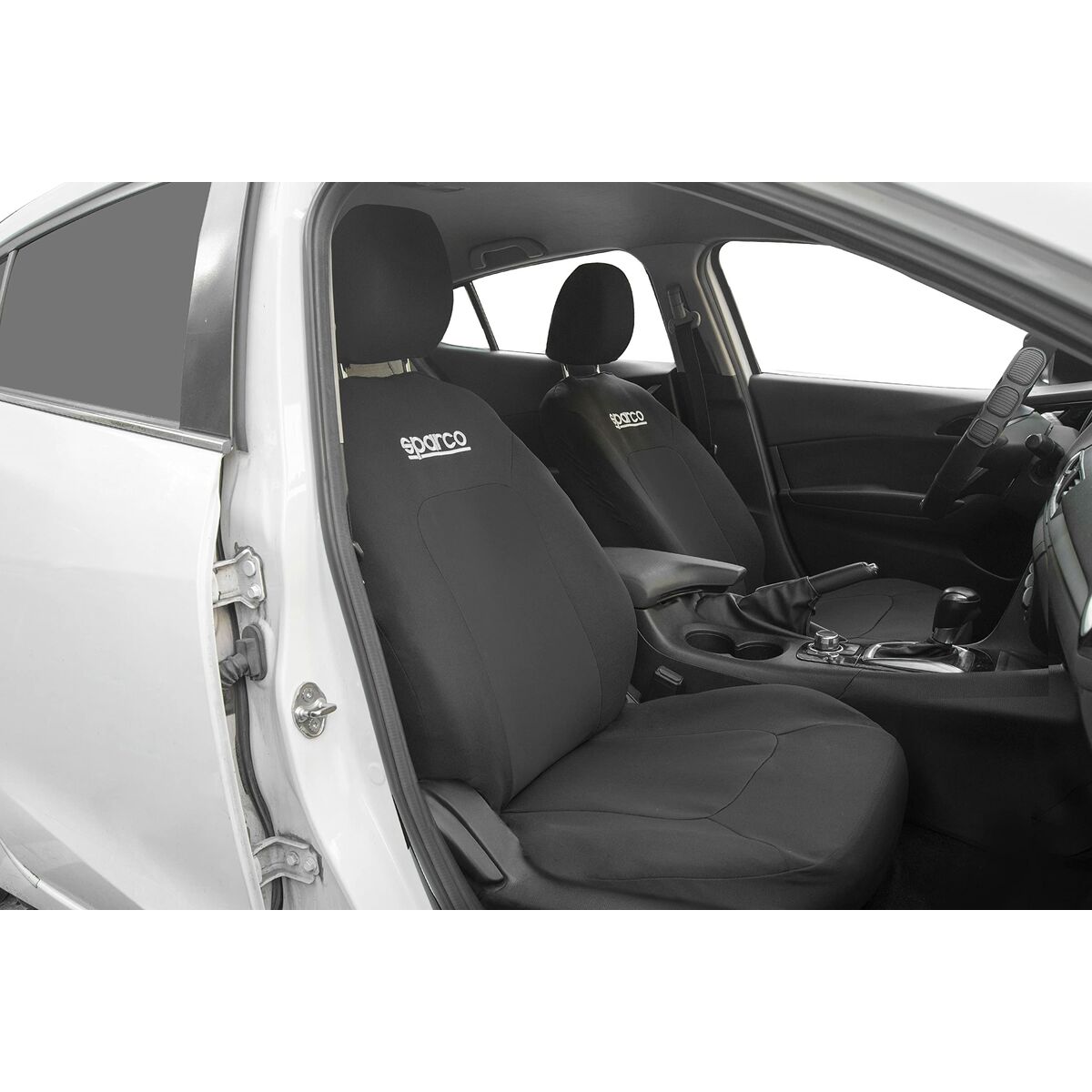 Uppsättning av sätesöverdrag Sparco Sport Svart - 3