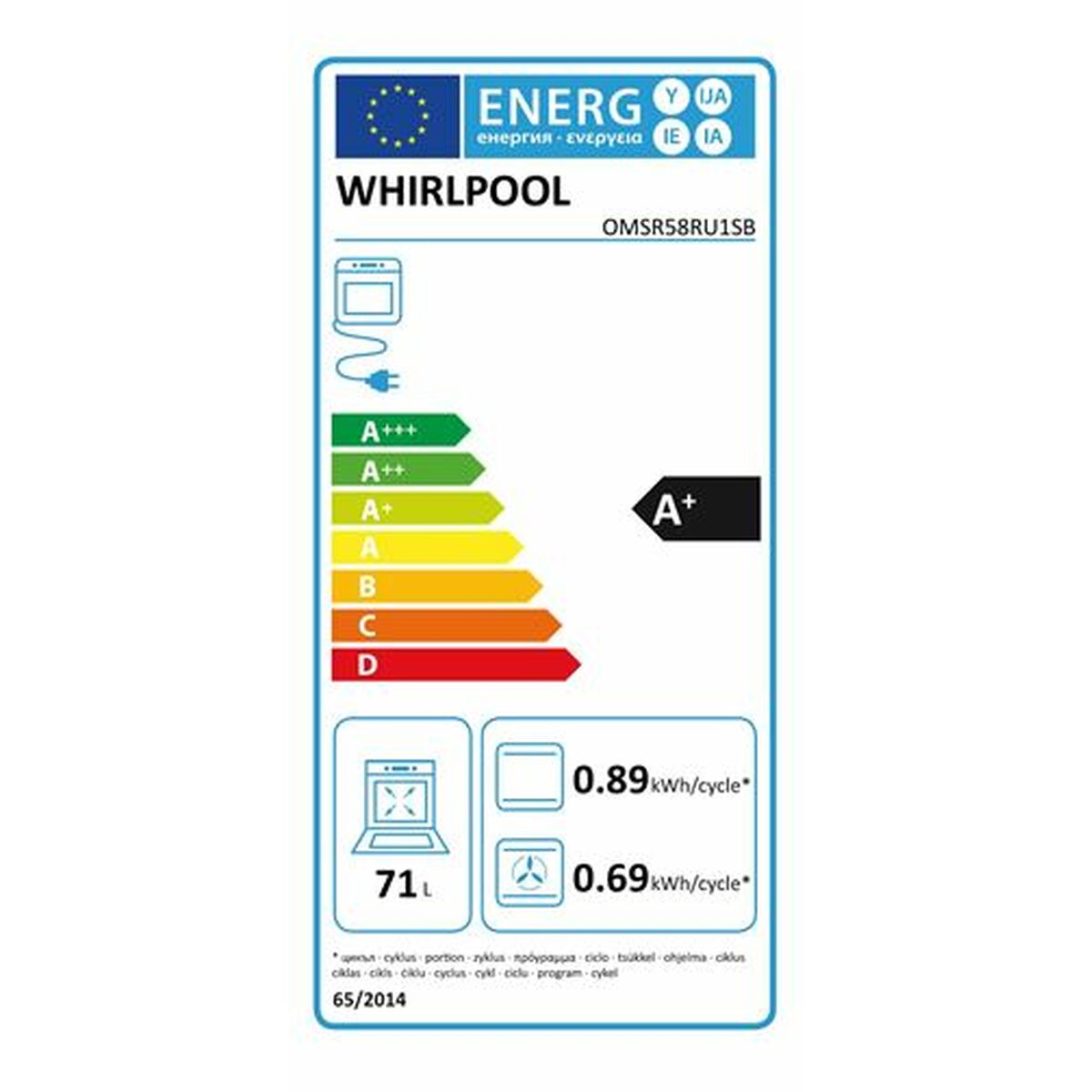 Ugn Whirlpool Corporation OMSR58RU1SB 71 L - 5