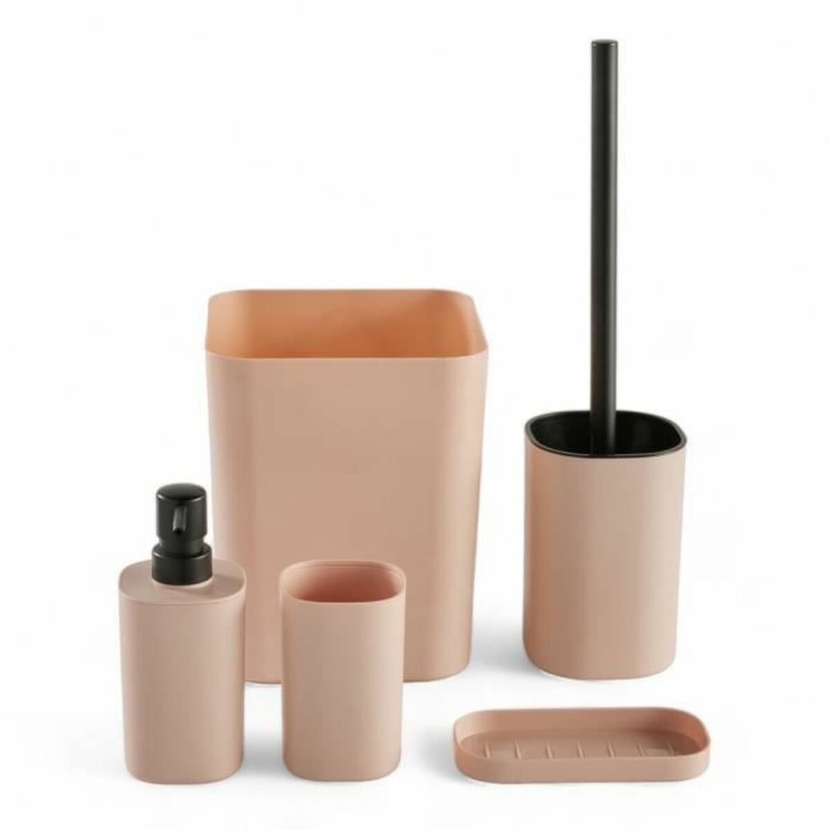 Badkit TODAY HOY Rosa Plast Modern (5 antal)