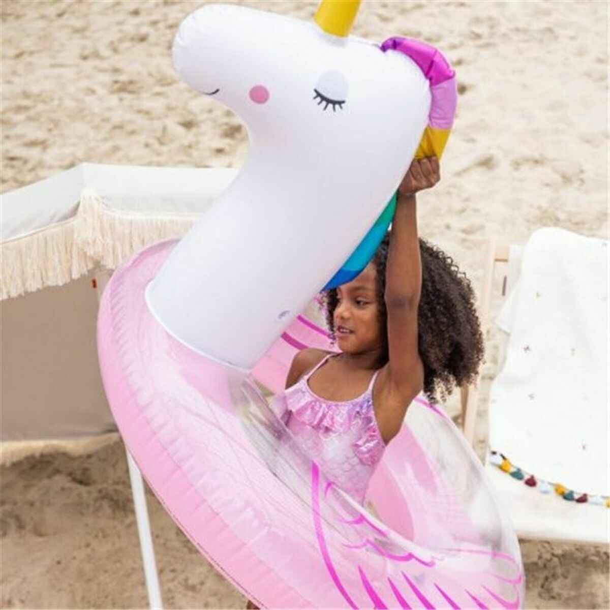 Uppblåsbar poolflotta Swim Essentials Unicorn - 2