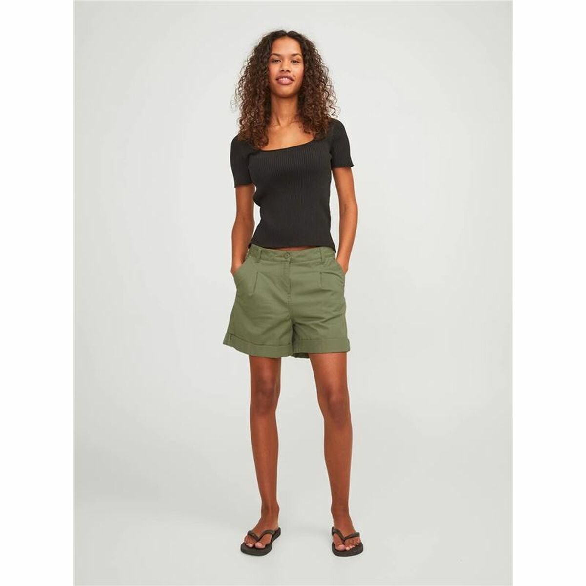 Kort byxa Jack & Jones Jxmaddy Rlx Grön - 3