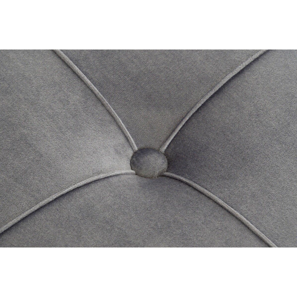 Sittpall DKD Home Decor   Skum Grå Gyllene Metall Polyester Sammet Trä MDF (80 x 80 x 47 cm) - 9