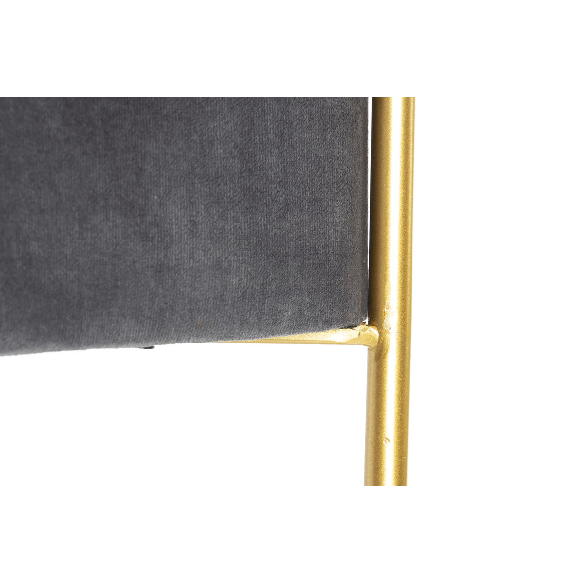 Sittpall DKD Home Decor   Skum Grå Gyllene Metall Polyester Sammet Trä MDF (80 x 80 x 47 cm) - 11