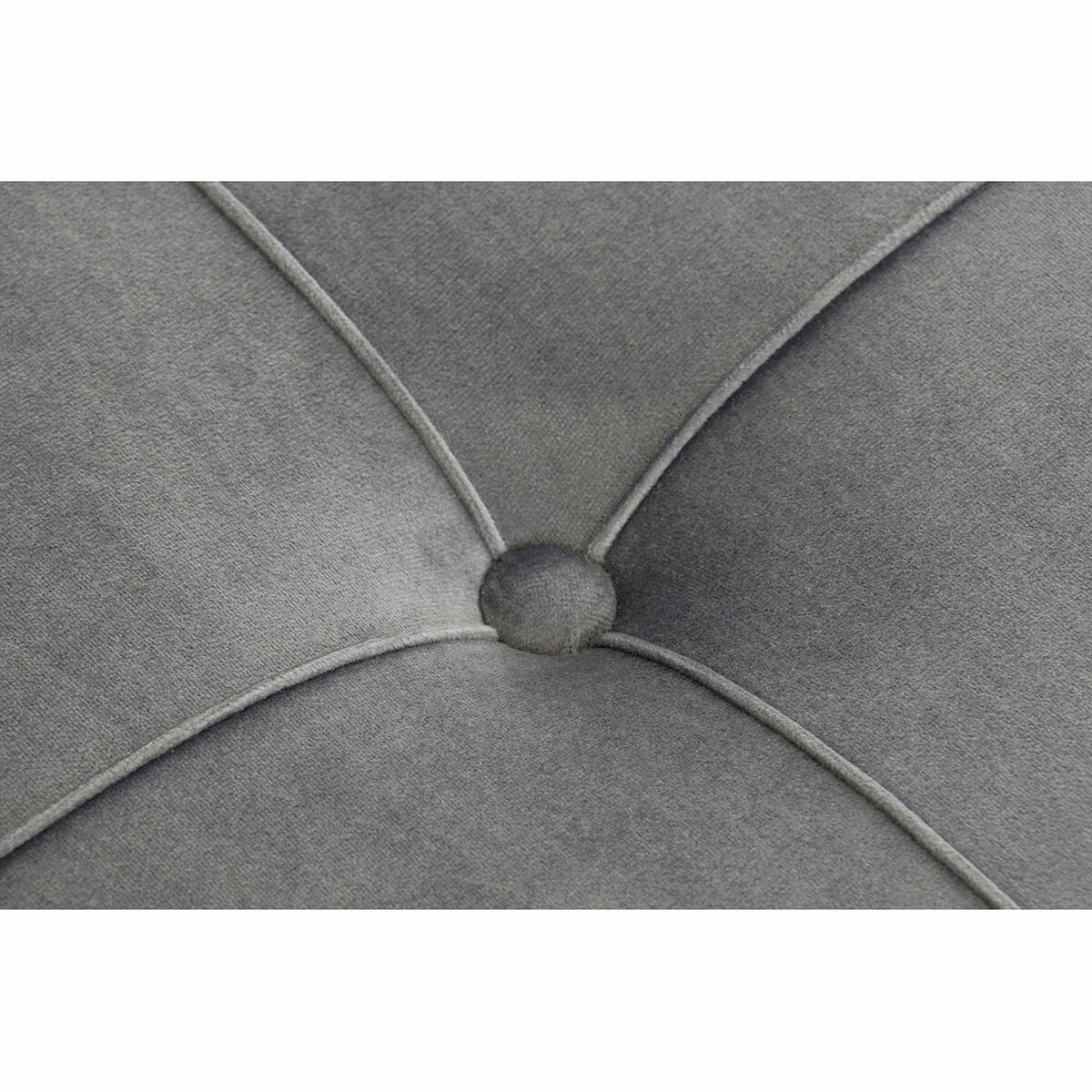 Sittpall DKD Home Decor   Skum Grå Gyllene Metall Polyester Sammet Trä MDF (80 x 80 x 47 cm) - 6