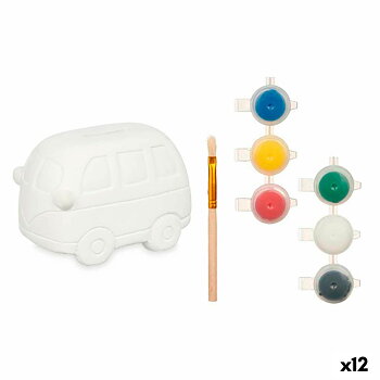 Måla din egen sparbössa Pincello Keramik Skåpbil 12 x 8,5 x 8,5 cm 12,4 x 8,6 x 9,9 cm (12 antal)