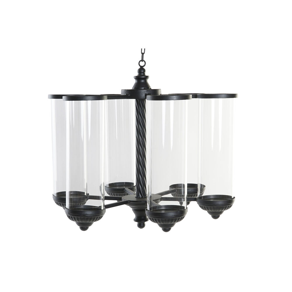 Ljusstakar DKD Home Decor Svart Metall Glas 53 x 53 x 52 cm