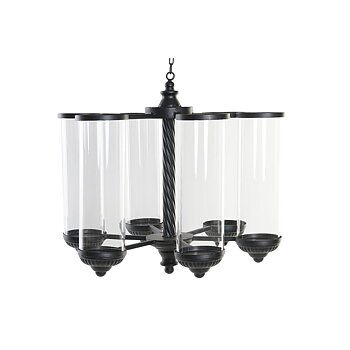 Ljusstakar DKD Home Decor Svart Metall Glas 53 x 53 x 52 cm