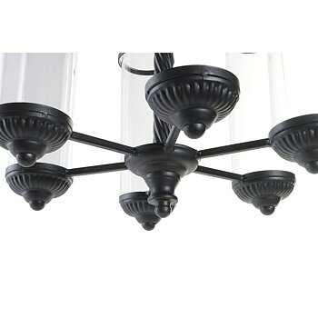 Ljusstakar DKD Home Decor Svart Metall Glas 53 x 53 x 52 cm