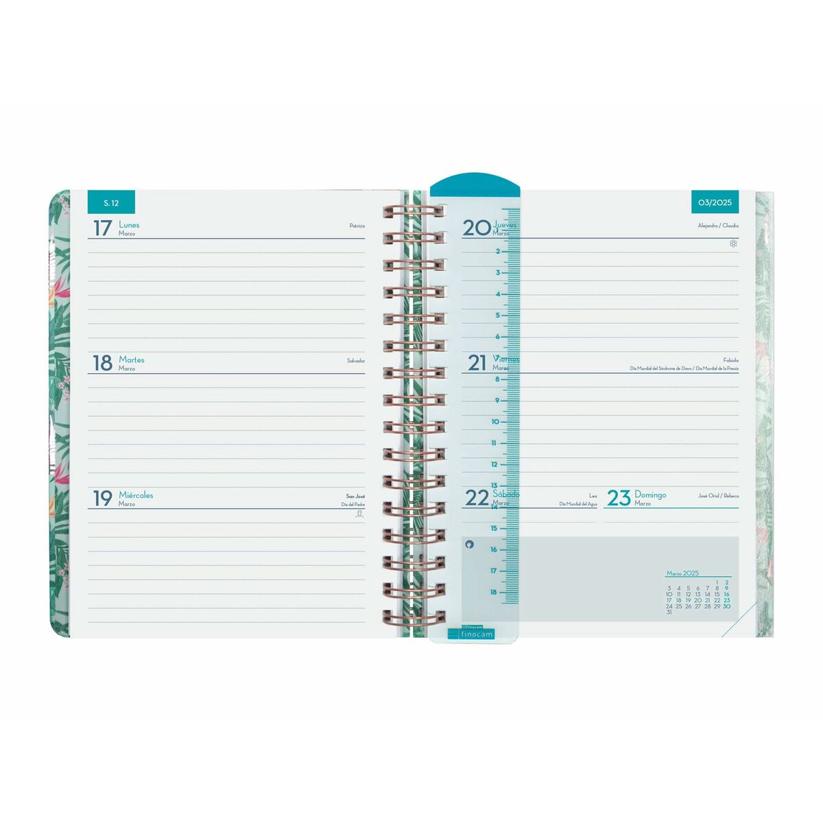 Dagbok Finocam Tropic Multicolour Quarto 15,5 x 21,2 cm 2024-2025 Undervisning - 4