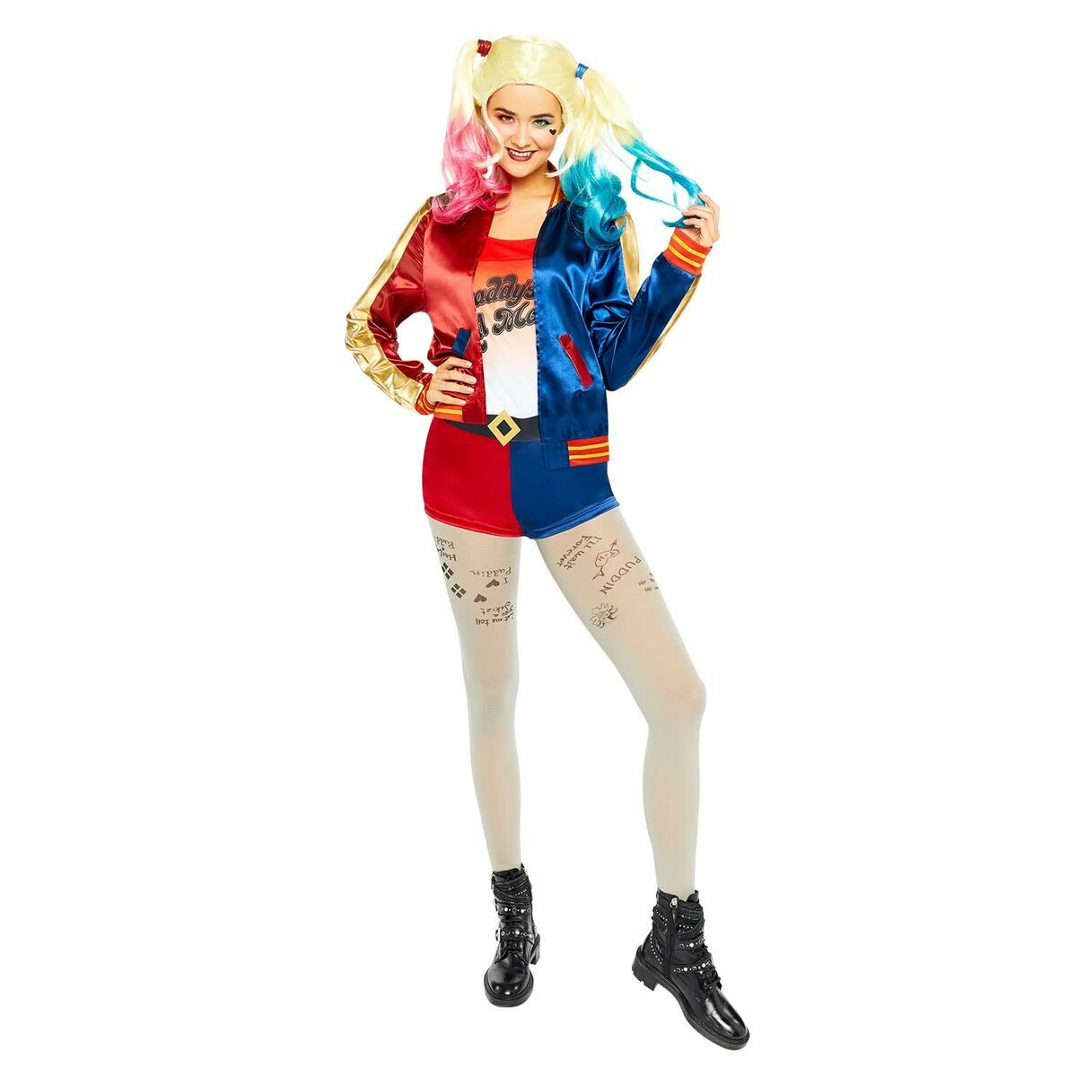 Maskeraddräkt vuxna Harley Quinn Suicide Squad 4 Delar - 2