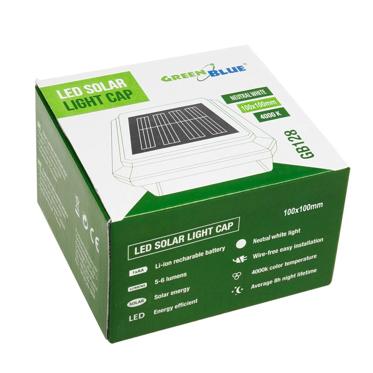 Solcellslampa Greenblue GB128 Svart - 3