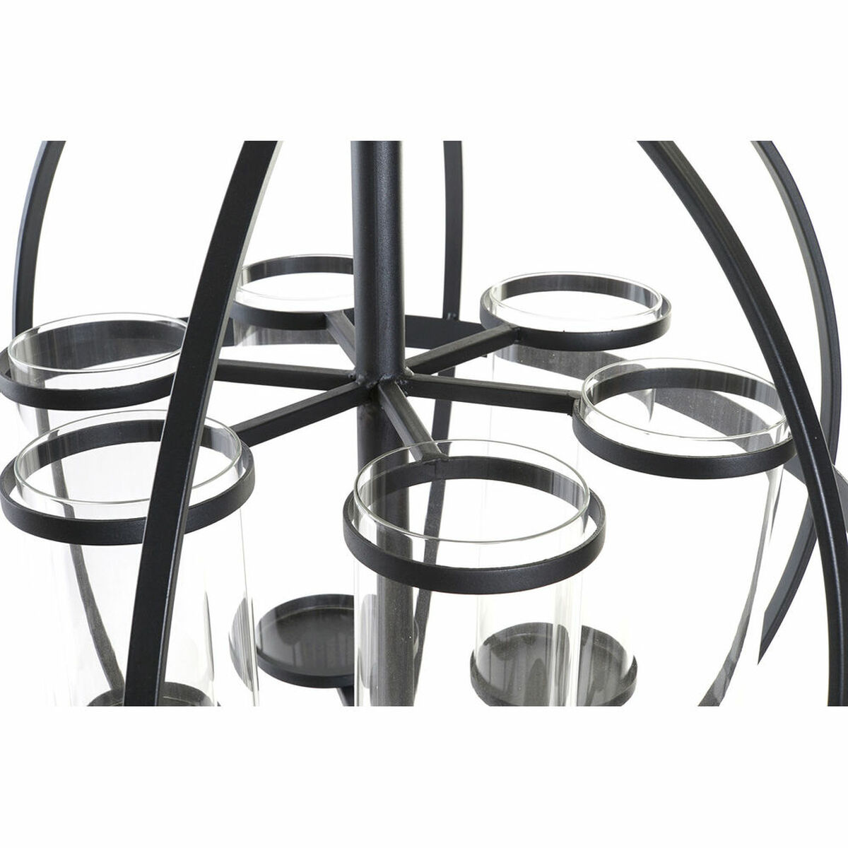 Ljusstakar DKD Home Decor Svart Metall Glas 60 x 60 x 73 cm - 6