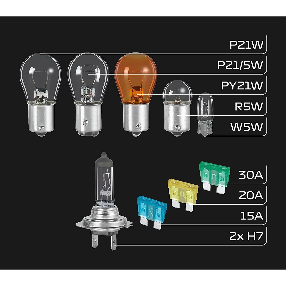 Sats för byte av halogenlampa FORMULA 1 SB700 10 Delar H7 - 2