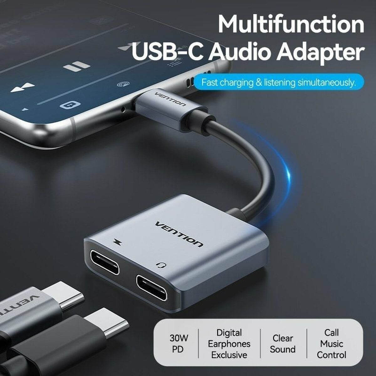 USB-HUB-C Vention BGZHA 15 cm - 5