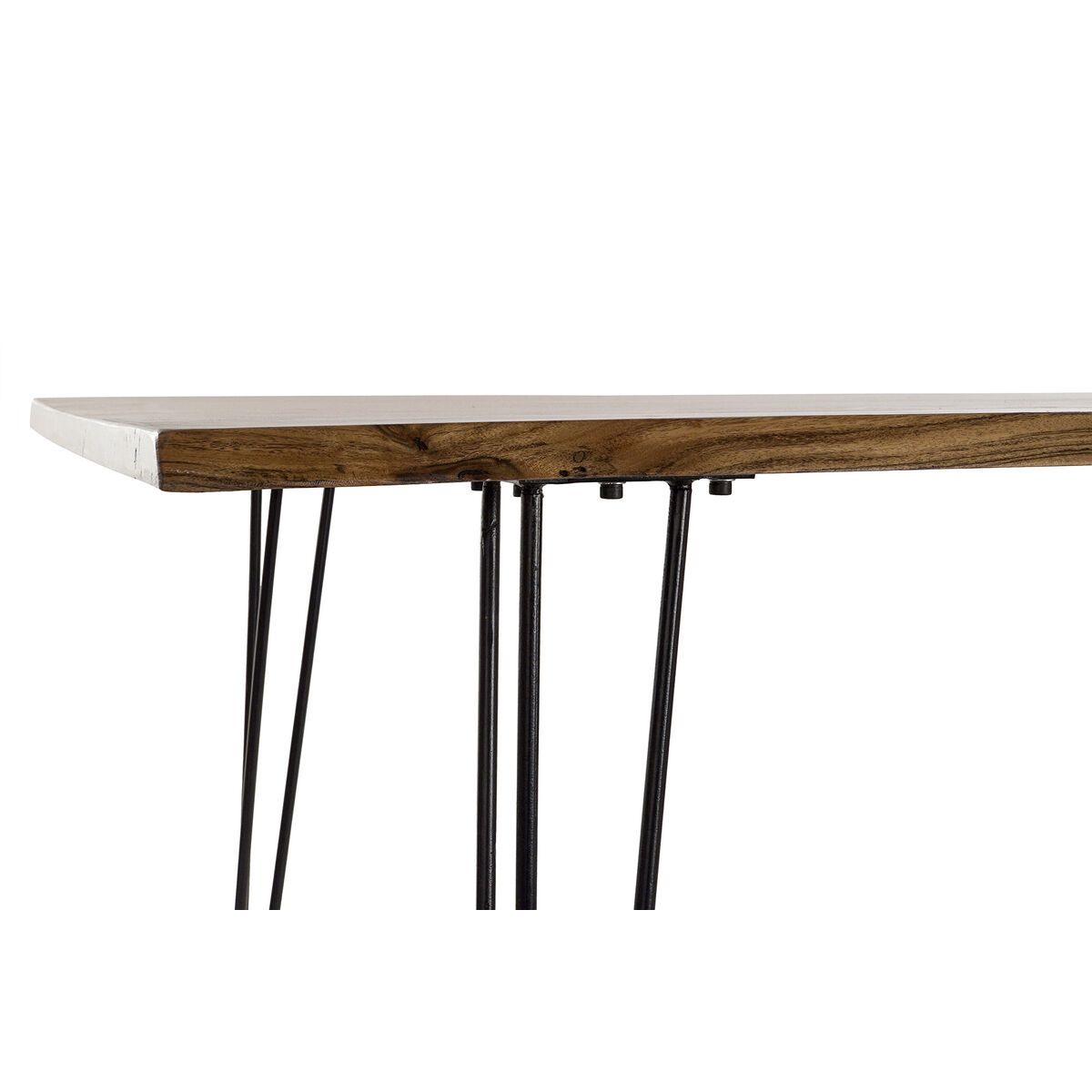 Matsalsbord DKD Home Decor 180 x 87 x 76 cm Svart Metall Brun Akaciaträ - 3