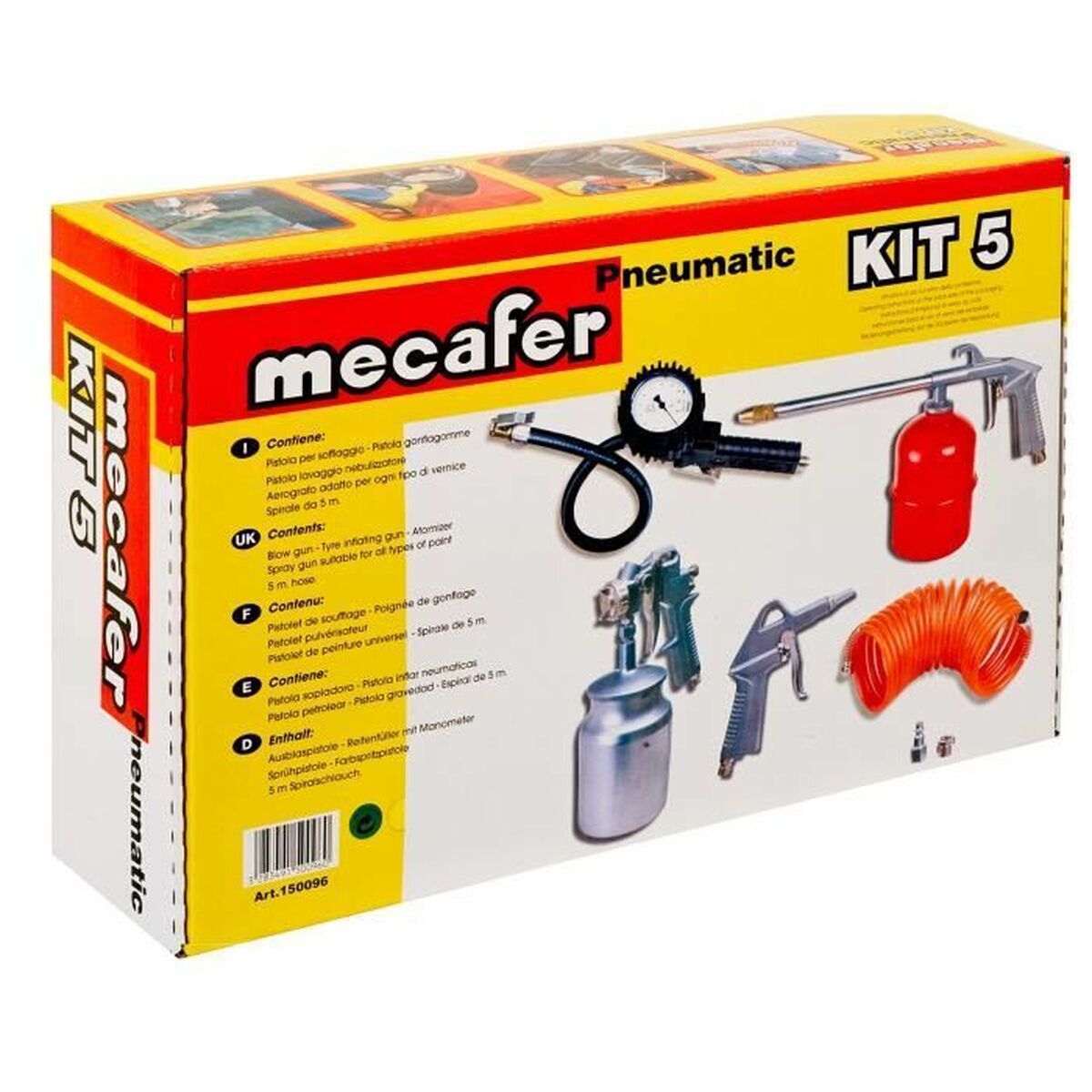 Air compressor accessory kit MECAFER 5 Delar - 2