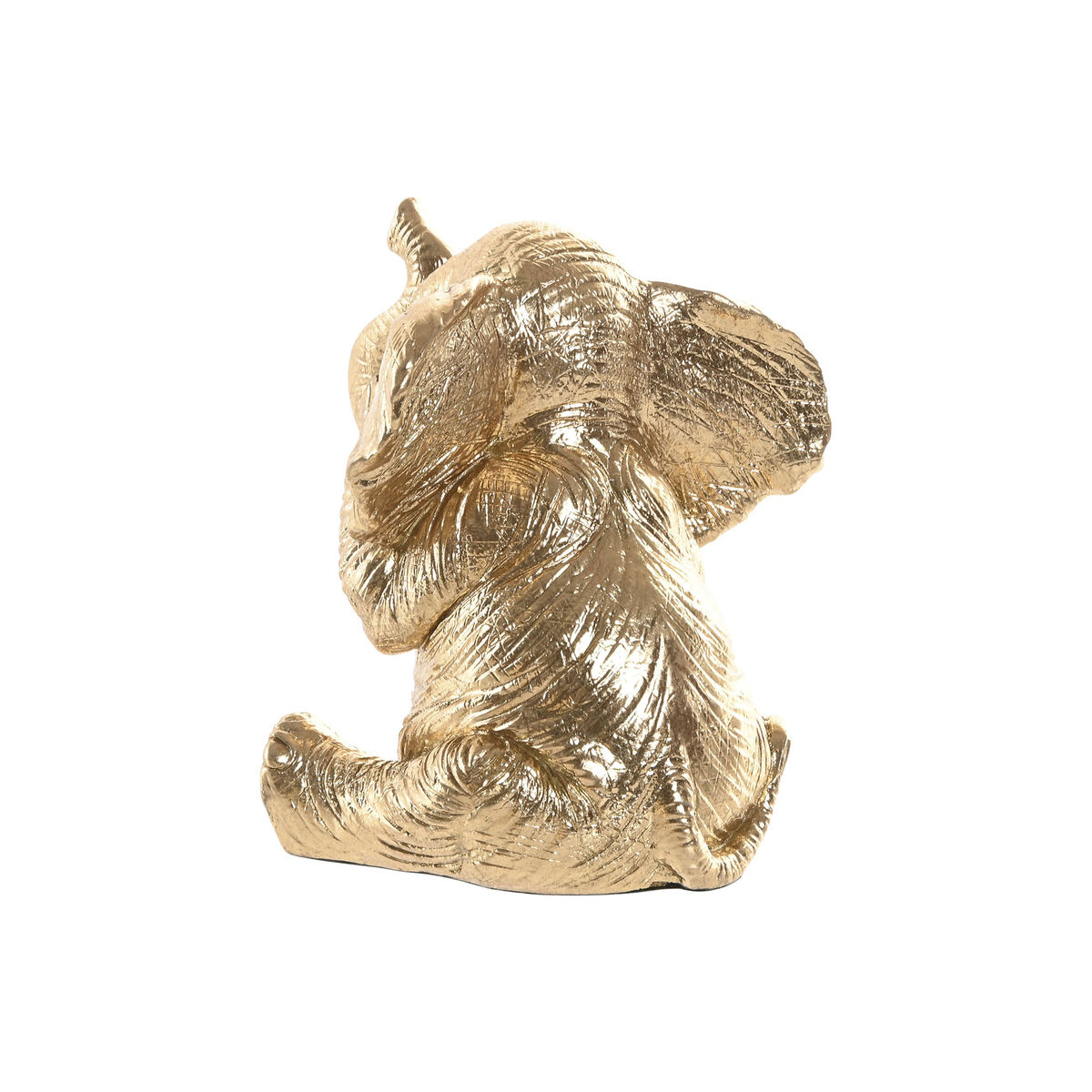 Prydnadsfigur Home ESPRIT Gyllene Elefant 13 x 12 x 14 cm (3 antal) - 3