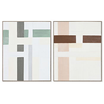 Kanvas Home ESPRIT Furu Kanvas 82 x 4,5 x 102 cm 82,2 x 4,5 x 102 cm
