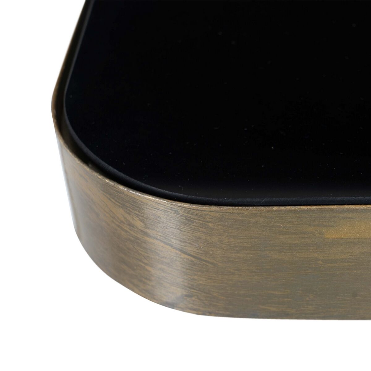Sidobord Glas Svart Gyllene Metall 40 x 40 x 45 cm - 3