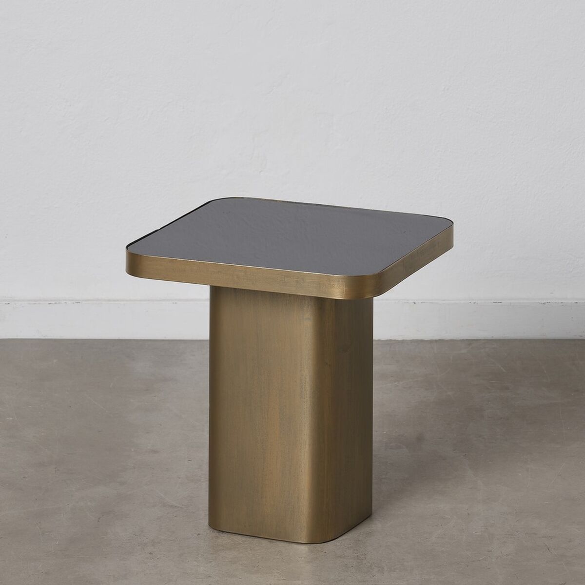 Sidobord Glas Svart Gyllene Metall 40 x 40 x 45 cm - 6