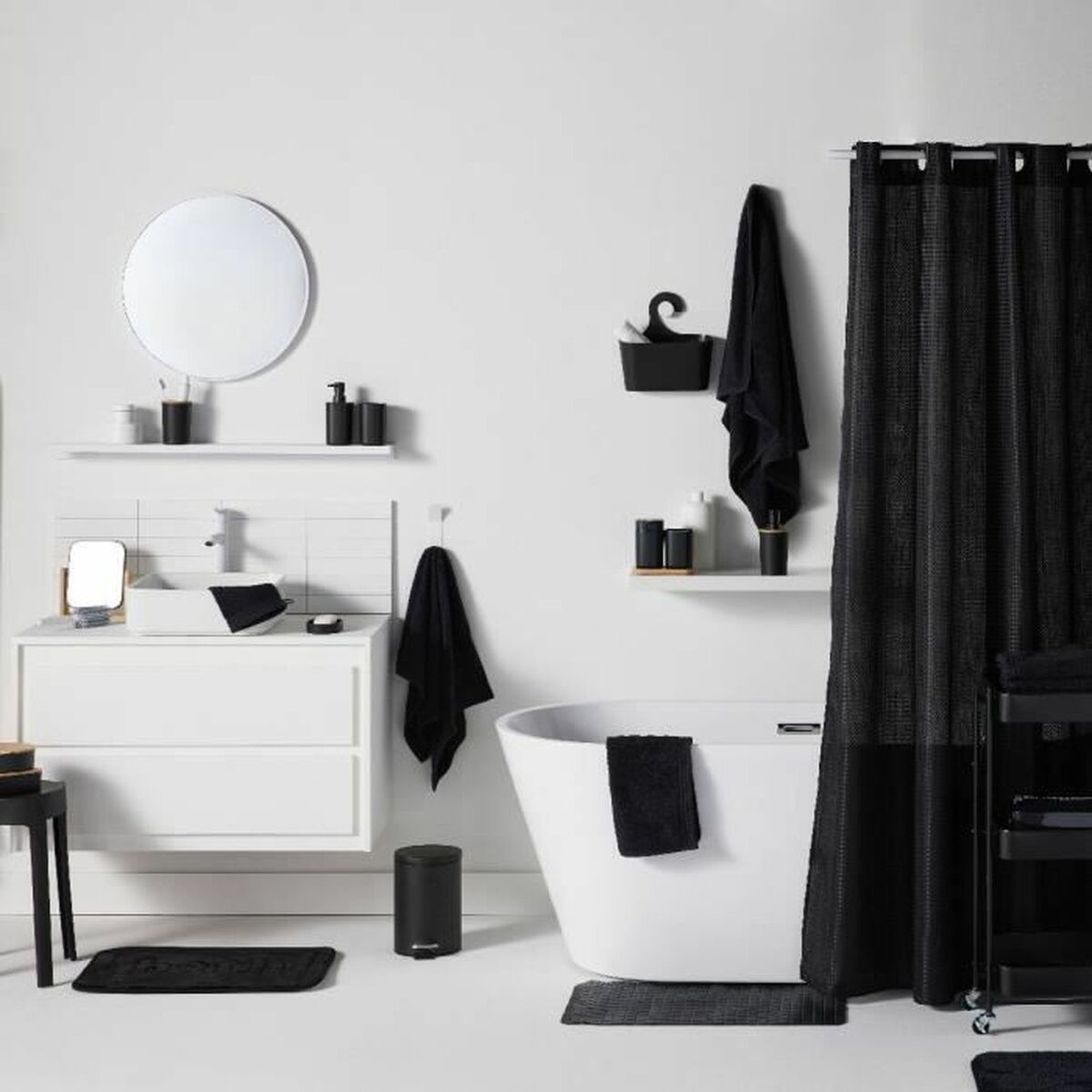 Badkit TODAY HOY Svart Plast Modern (6 antal) - 3
