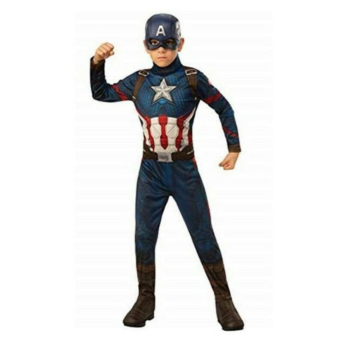 Maskeraddräkt för barn Captain America Avengers Rubies 700647_L Blå Vit Röd Silvrig Silver L - 3