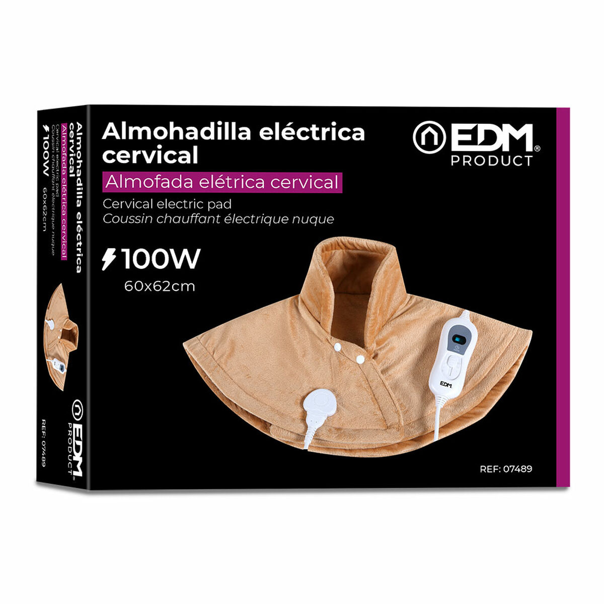 Elektrisk Kudde för Nacke och Rygg EDM 07489 07489 Brun 100 W - 4