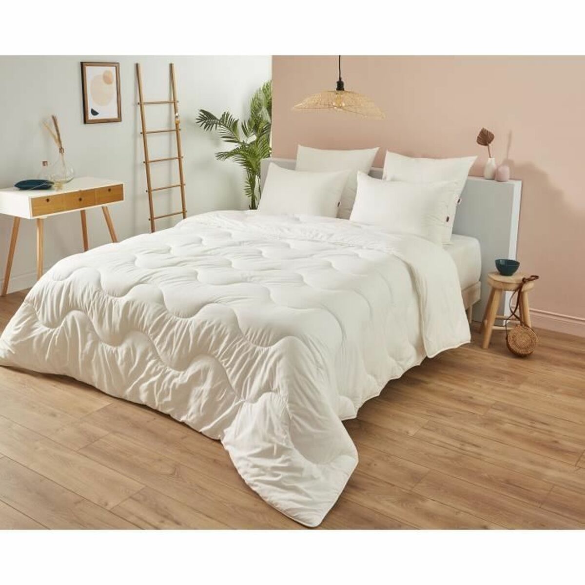 Täcke DODO Champs de Lin Vit 450 g/m² 200 x 200 cm - 4