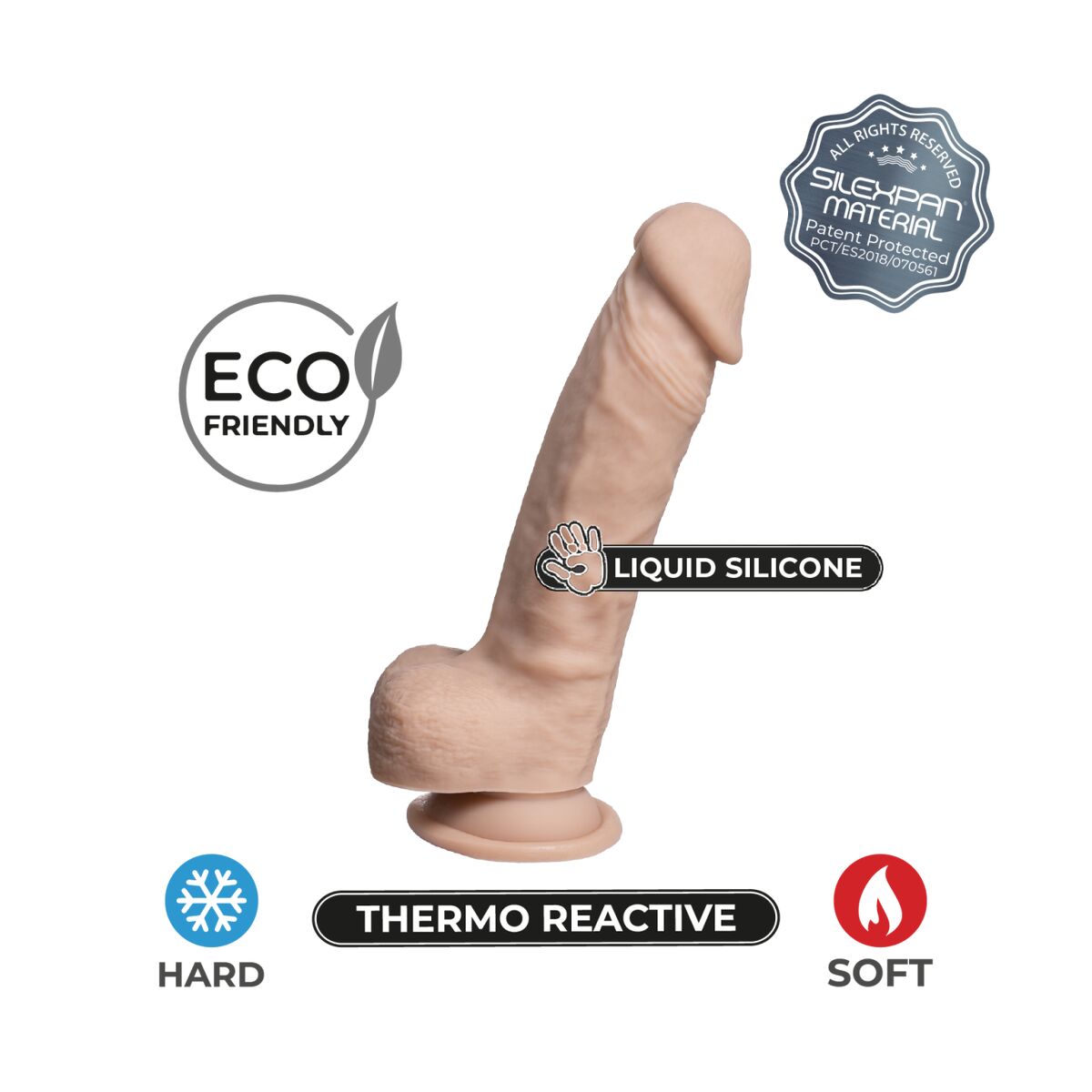 Realistisk dildo Silexd Silikon Naturell - 2