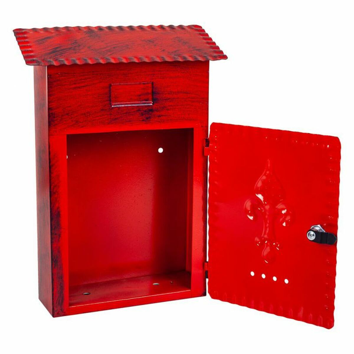 Brevlåda Alexandra House Living Röd Järn 11 x 37 x 27 cm - 4