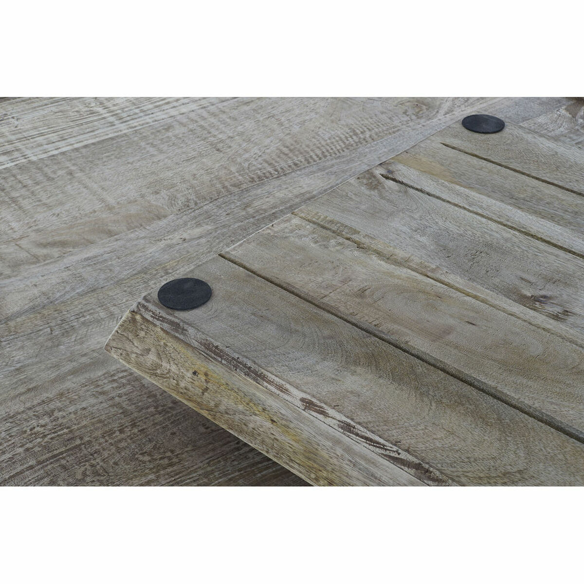 Soffbord DKD Home Decor Svart Naturell Trä Metall 120 x 120 x 55 cm - 5