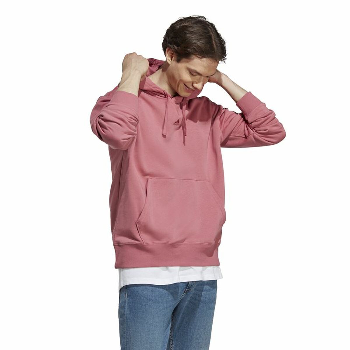 Tröja med huva Herr Adidas All Szn Hd Vit Lax - 4