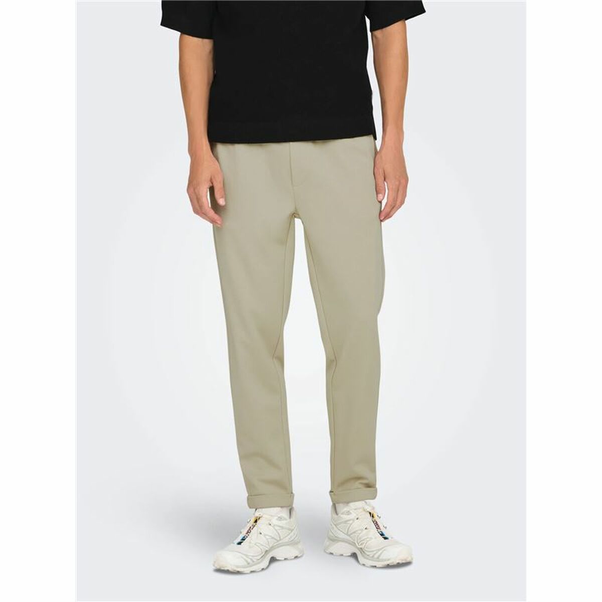 Nederdel träningsoverall för vuxna Only & Sons Onslinus Crop Tap 0192 Beige Män - 3