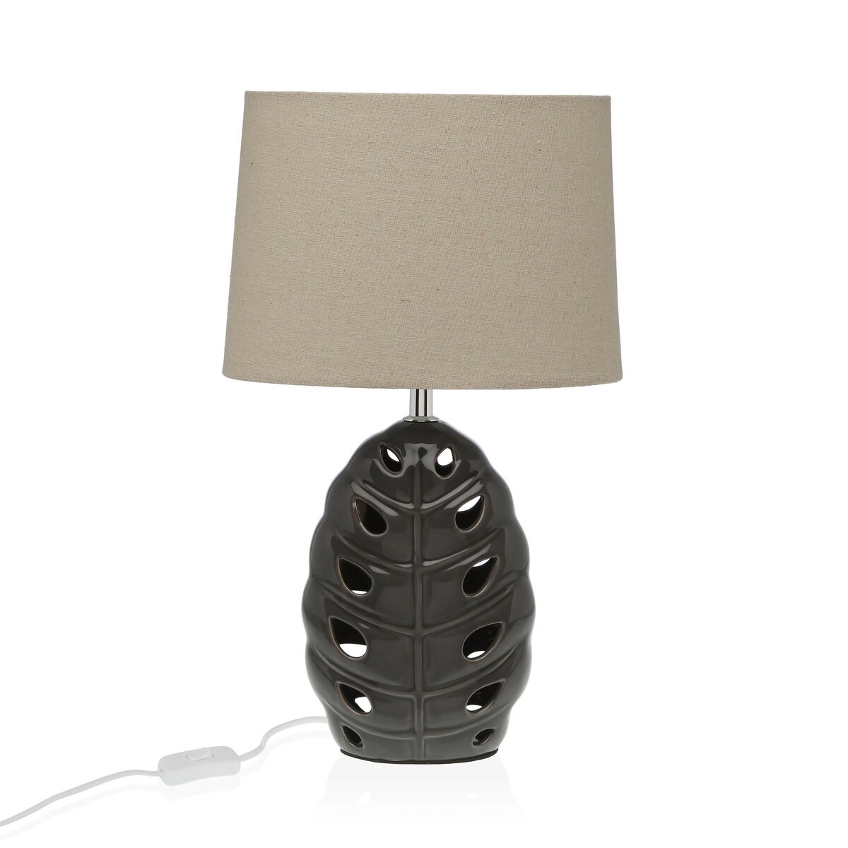 Bordslampa Versa Silvrig Keramik 13 x 33 x 25 cm
