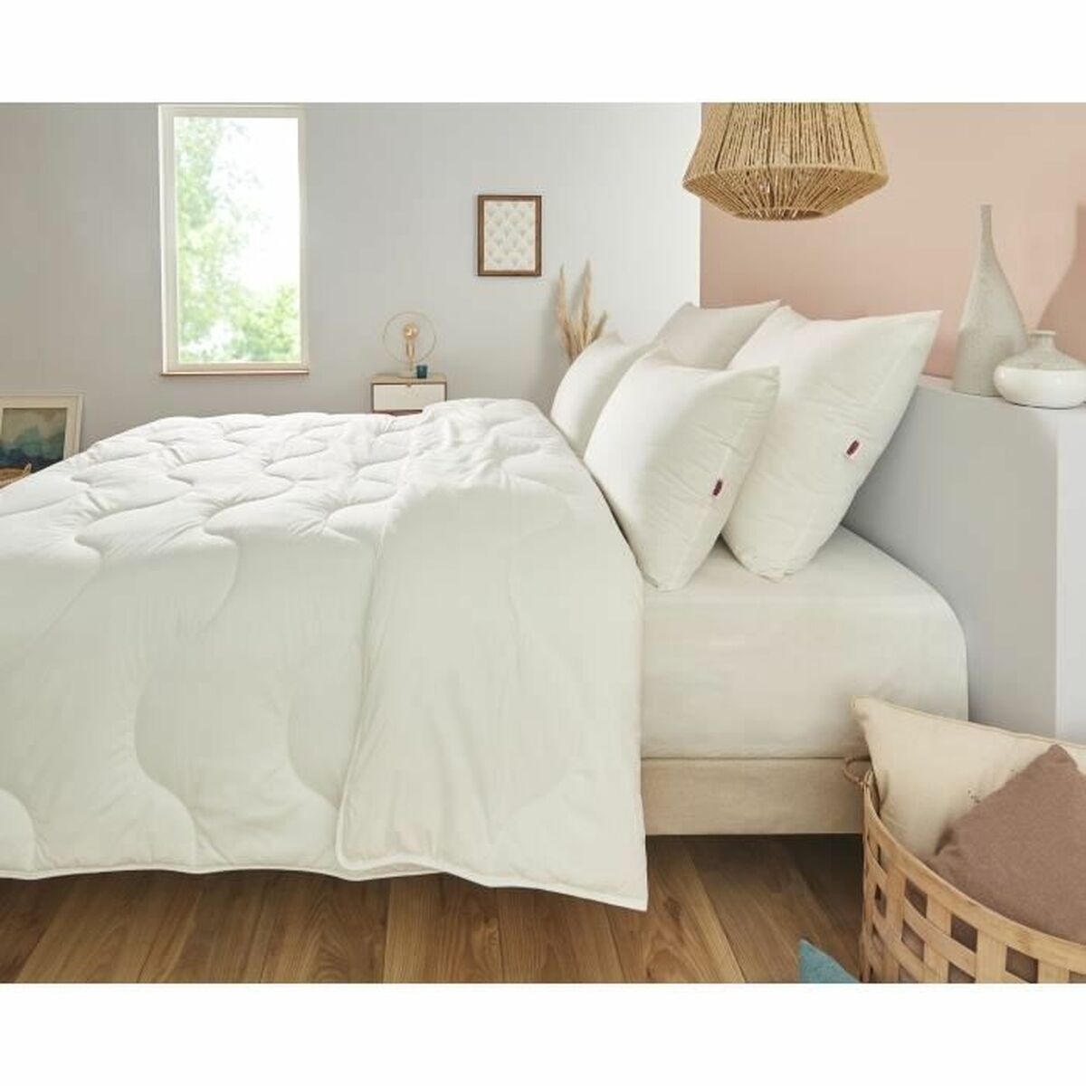Täcke DODO Champs de Lin 240 x 260 cm Vit 450 g/m² - 3